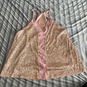 Rose gold sparkle blouse